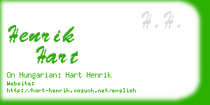 henrik hart business card